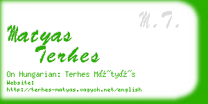 matyas terhes business card